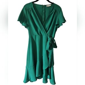 Alter'd State Green Faux Wrap Dress